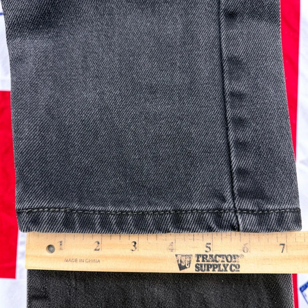 Levis 505 Regular Fit Jeans Mens 31x32 Faded Black Straight Leg Denim Pants